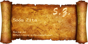 Soós Zita névjegykártya